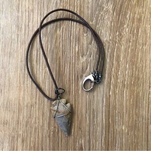 Arrowhead Wire Wrapped‎ Pendant Necklace